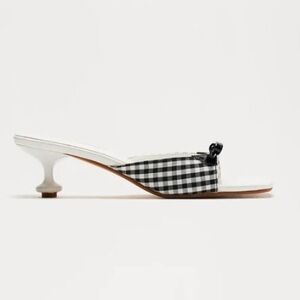 Gingham Checkered Women's Mules